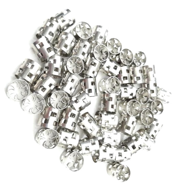 X 50 New Stainless Steel metal pall ring metal pall ring for random packing 16mm