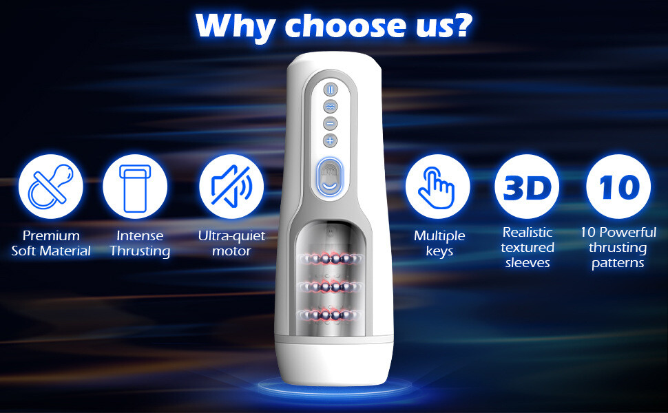 Automatic Male Masturbaters Thrusting Rotating Vibrating Strokers Cup Lubricants