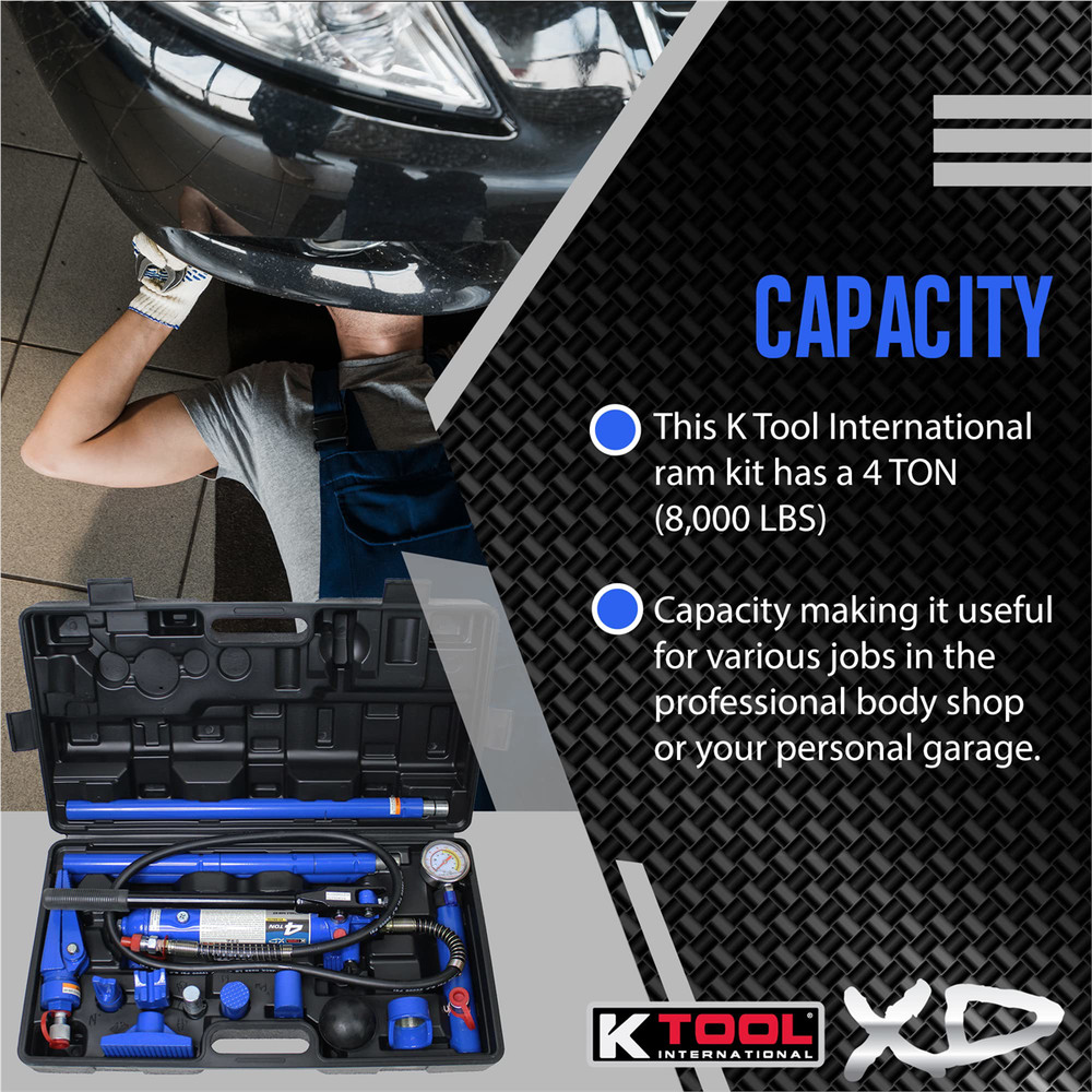 K Tool International Portable Ram Kit 4 Ton