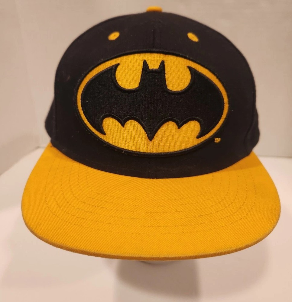 Batman DC Comics Original Hat Embroidered Patch Logo Flat Brim Adj Snapback New