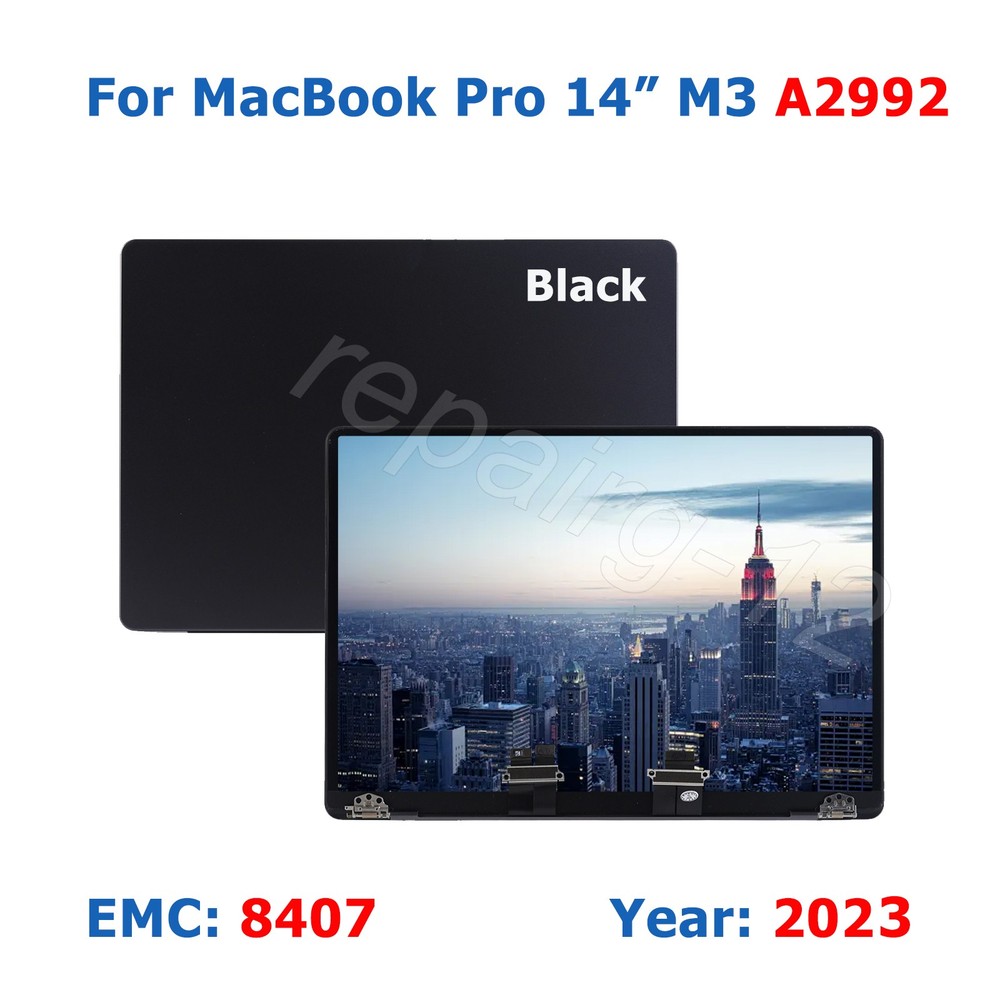 US For Macbook Pro 14" M3 A2992 LCD Display Screen Replacement Assembly EMC:8407