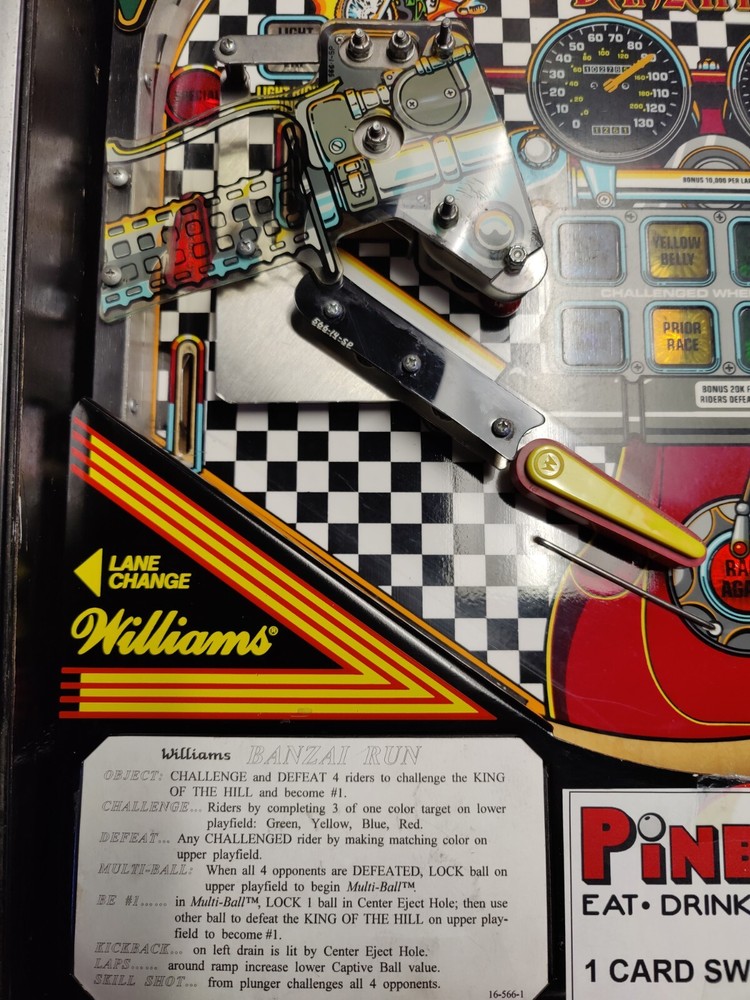 BANZAI RUN Pinball Machine - Williams 1988 - 2797