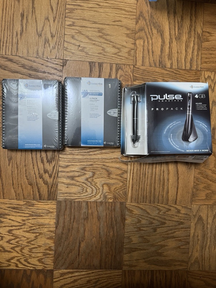 Livescribe Pulse Smartpen 4GB Pro Pack + 8 A5 Notebooks Bundle Tested