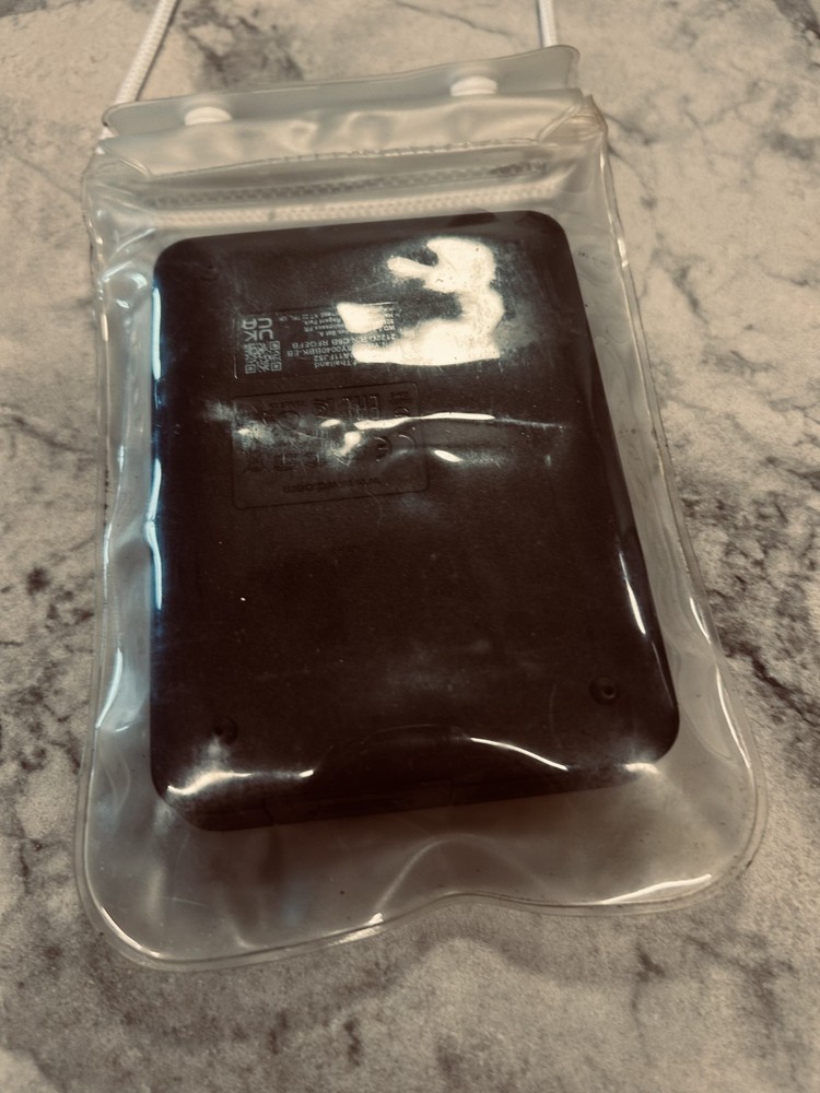 clear waterproof pouch / dry bag with neck strap