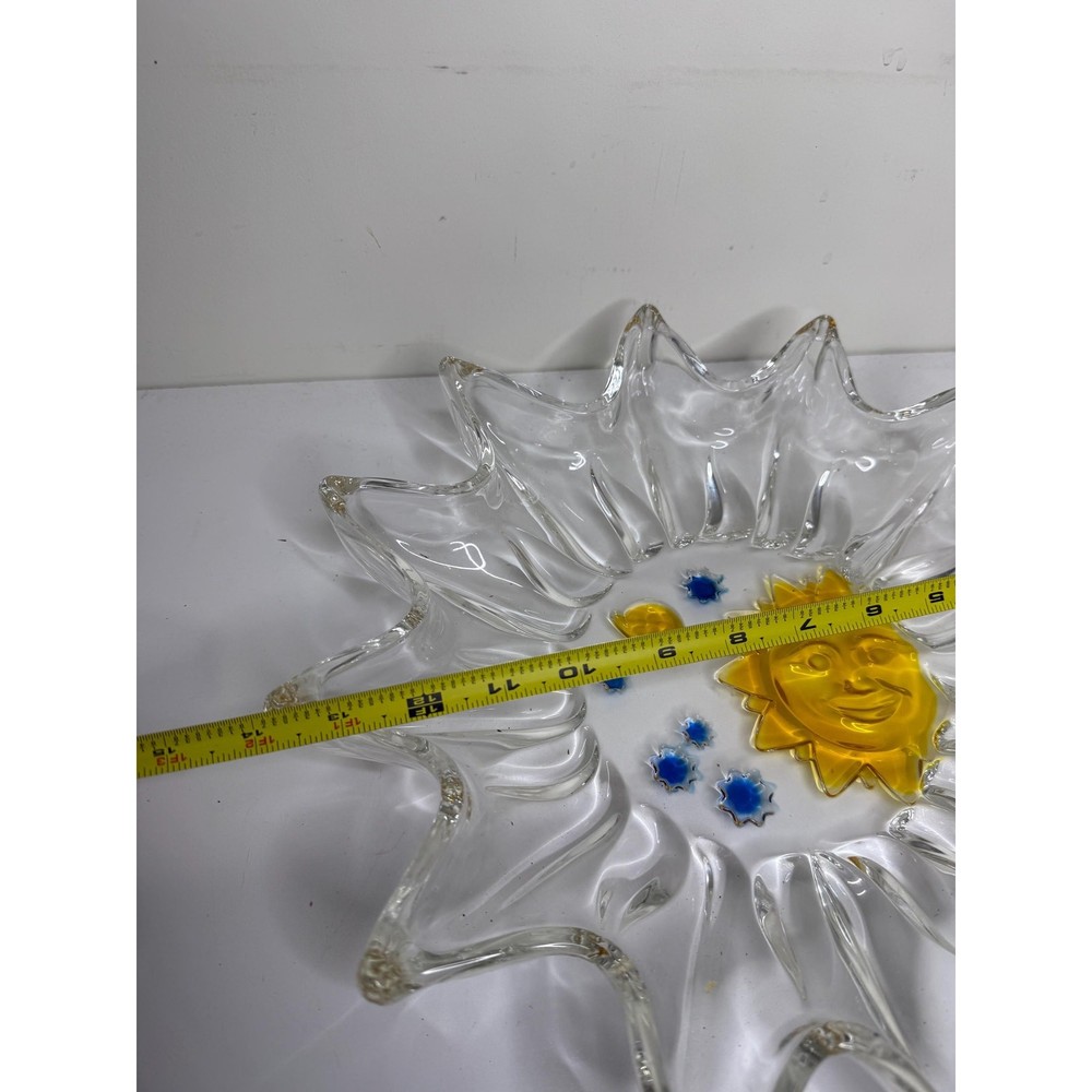 Studio Nova Art Glass Serving Tray Solar Eclipse 14.5 WALTHER Germany