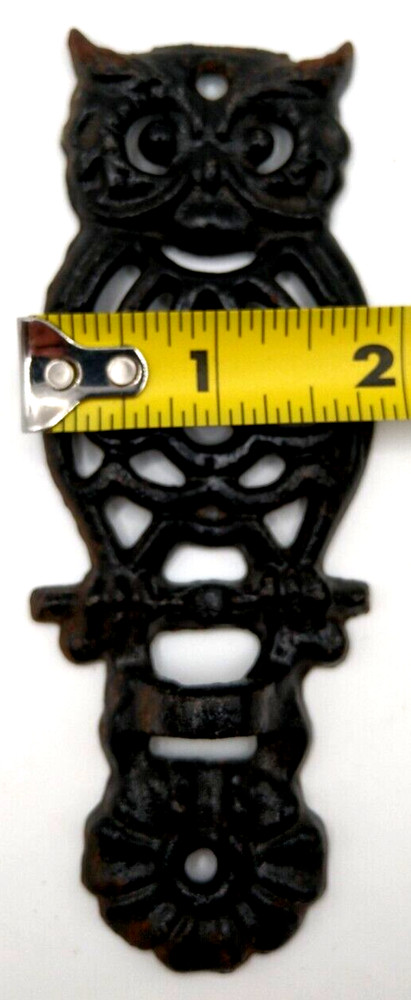 Vintage Cast Iron Owl Black Wall Hanging