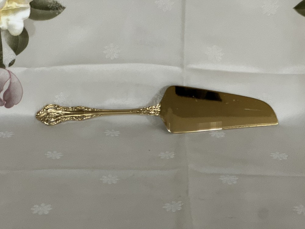 Vintage Gold Plated Wedding Cake Knife.