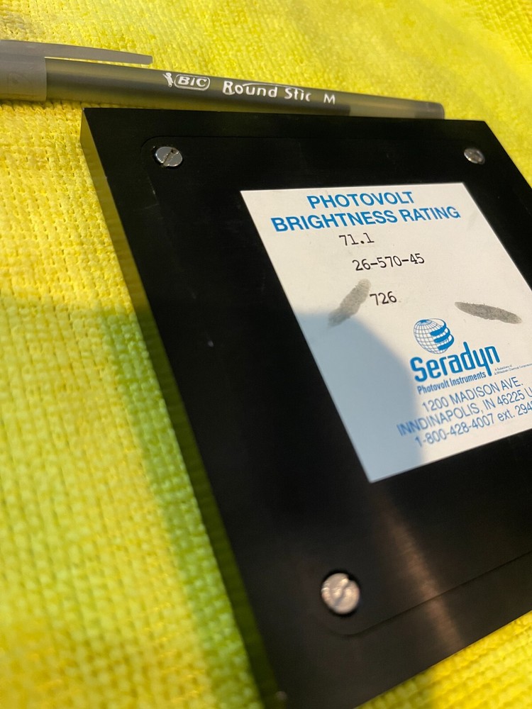 Photovolt TRISTIMULUS FILTER RATING