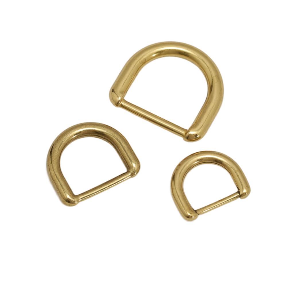 15mm 20mm 25mm D-Ring Solid Brass Webbing Leather Hardware Craft Welding Buckle
