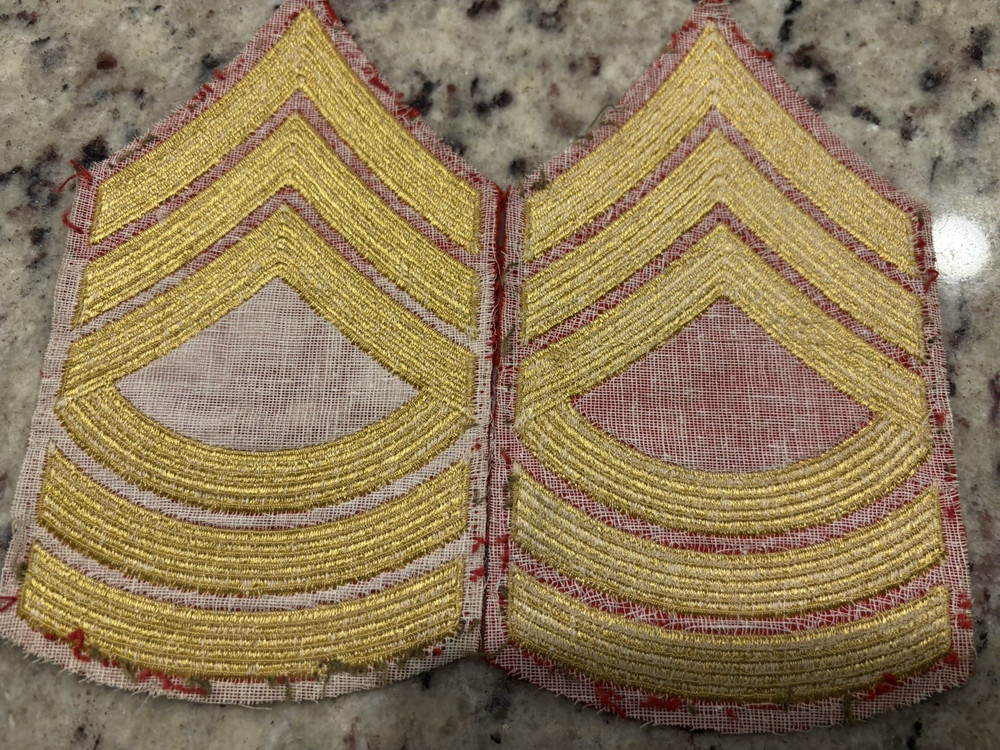USMC Master Sergeant Chevrons from MSG Carl W. Perigo Estate