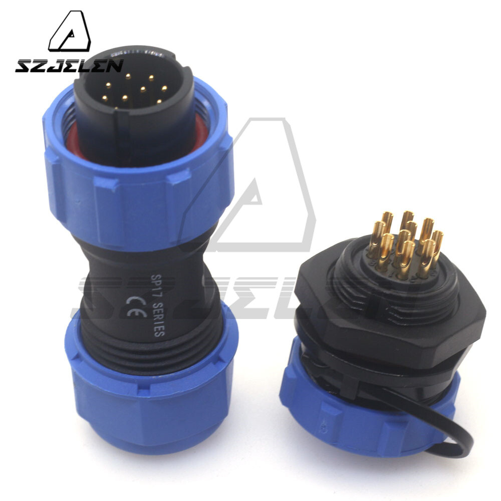 SP17 10Pin IP67 Waterproof Plug,Electrical Cable Wire Connector Plug Socket