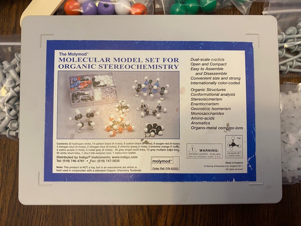 Molecular Model Set Organic Chemistry Stereochemistry Molymod 2010