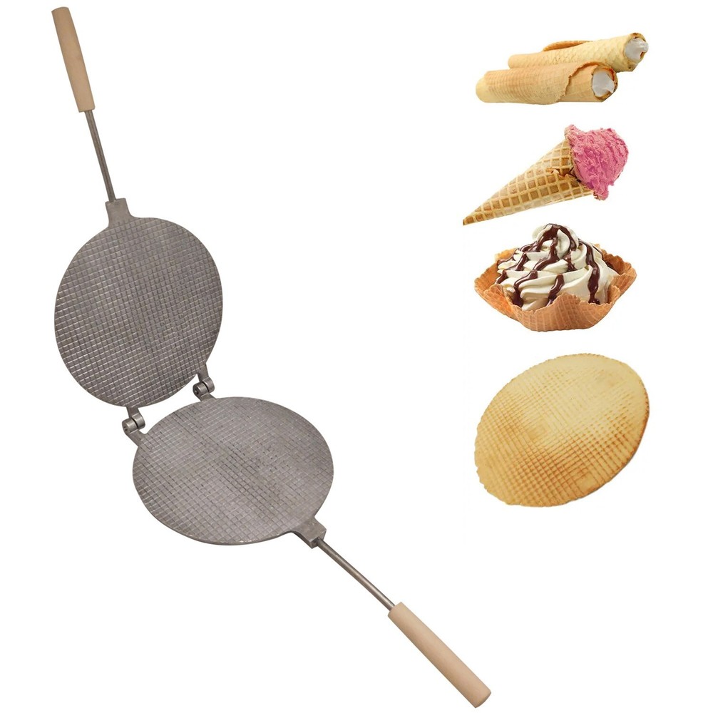 MOLD FOR BAKING WAFFLE ROLLS ROUND WAFFLE IRON 220 MM