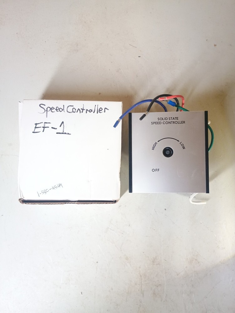 SOLID STATE SPEED CONTROL SWITCH FAN WALL MOUNT CONTROLLER 120V 50