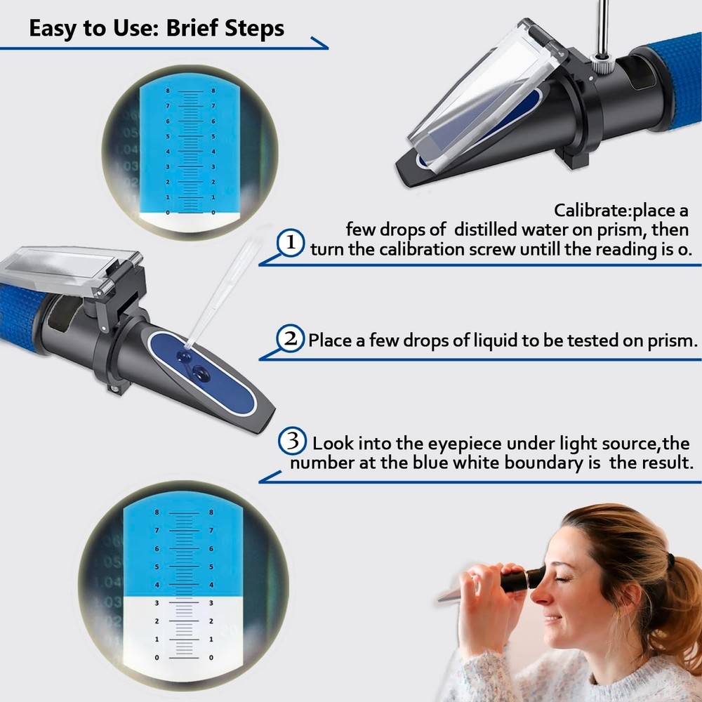 0-80% Brix Meter Refractometer: Portable Sugar Content Analyzer for Home & In...