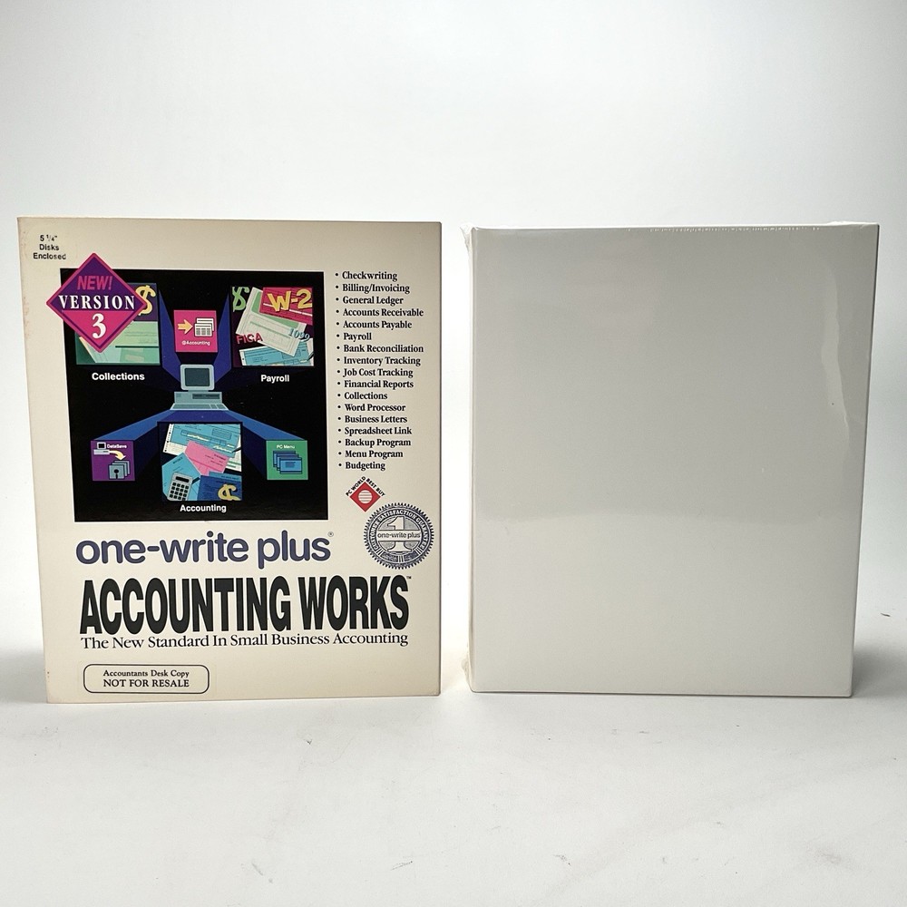 One-Write Plus Accounting Works Version 3 Vintage Computing Factory Sealed