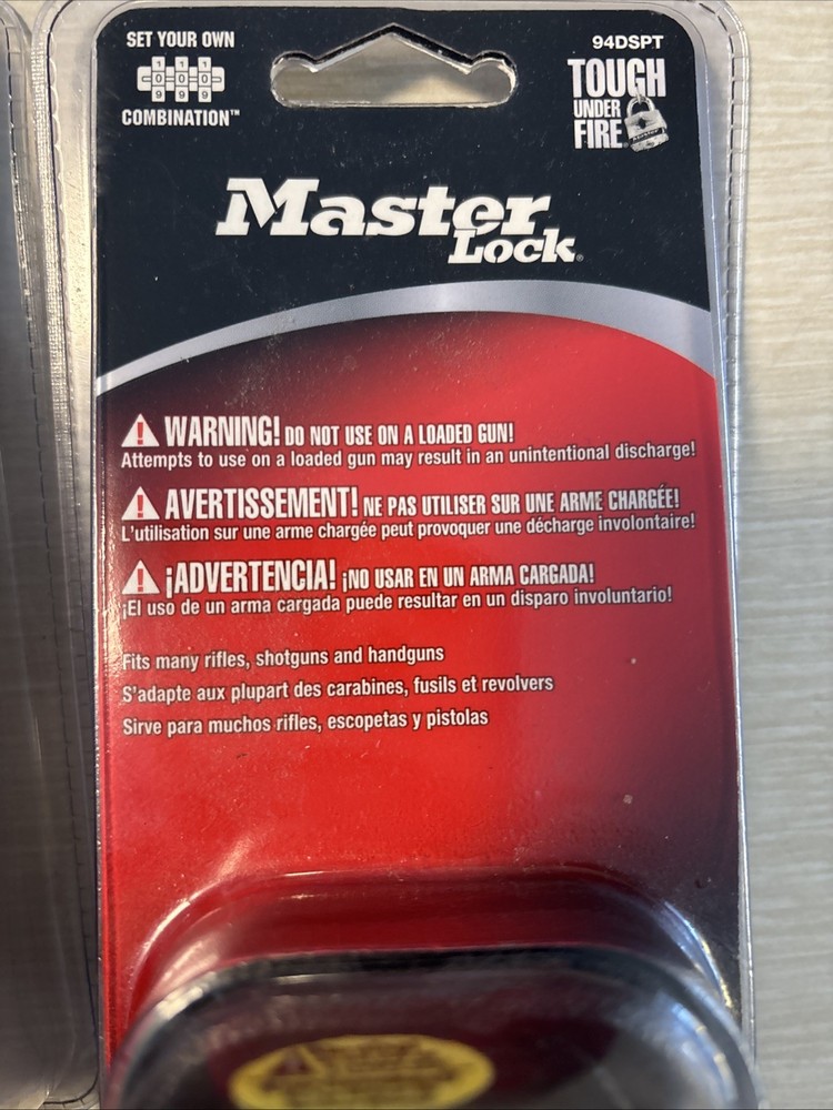 2 Two Pack 94DSPT MasterLock Trigger Combination Gun Lock Black NEW