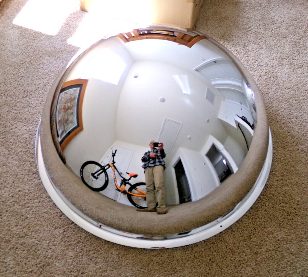Full Dome 36" Acrylic Security Mirror & Hanging Hardware
