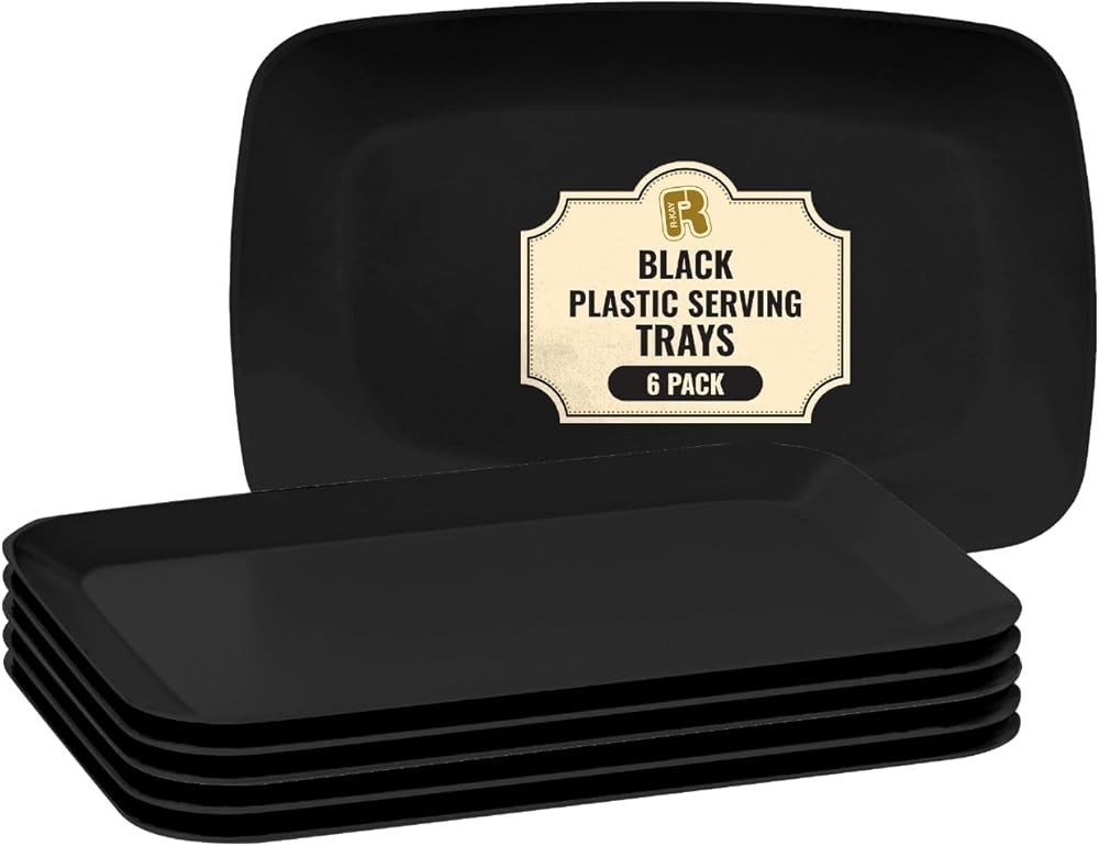 Plastic Serving Trays -, Party Platters - Bla