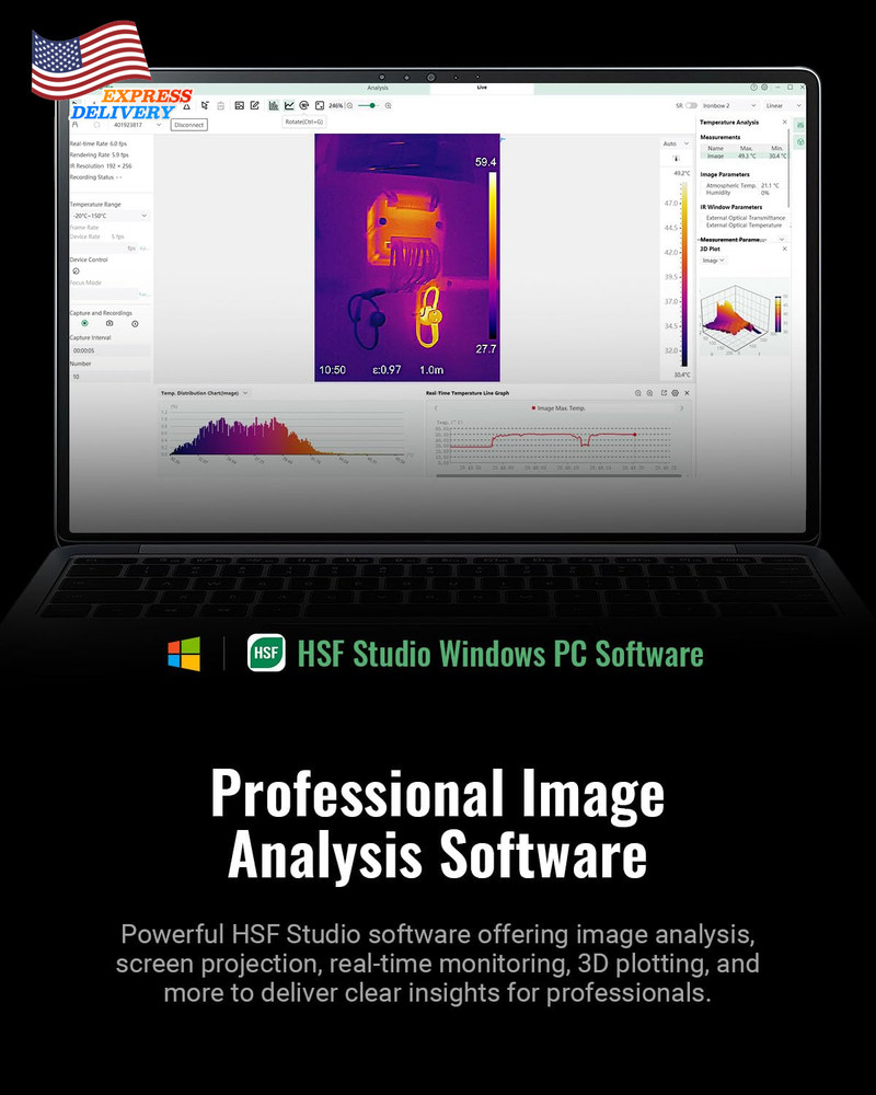 F2VW Thermal Camera 256X192 IR Resolution with 2MP Visual Camera
