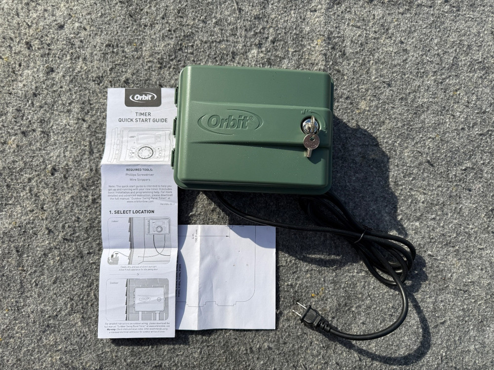 Orbit 57896 6-Station Outdoor Swing Panel Sprinkler System Timer with LCD Screen