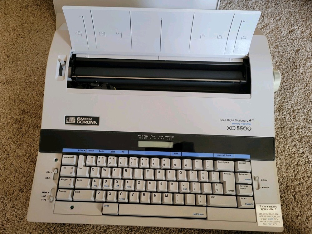 Smith Corona XD5500 Electric Spell Right-Dictionary Memory Typewriter Model 5P