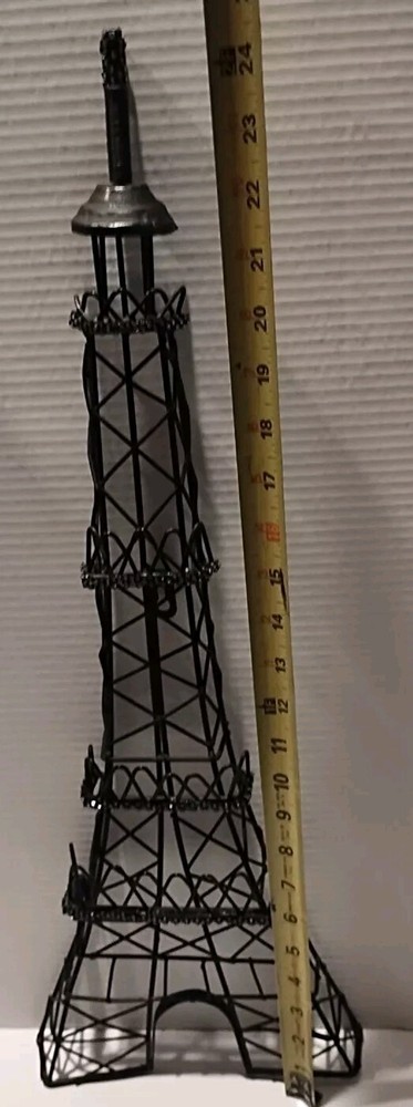 24" Eiffel Tower Structure Paris Wall Decor Metal Black