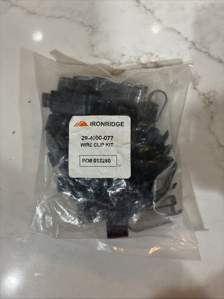 IronRidge 29-4000-077 Solar Panel Wire Clips Kit  20 per Bag Black