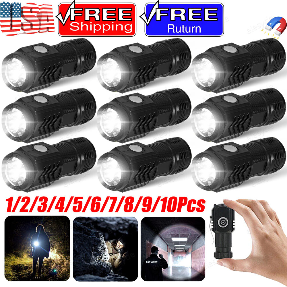 Mini Flash Super Power Flashlight, Super Bright Pocket Light with Pocket Clip