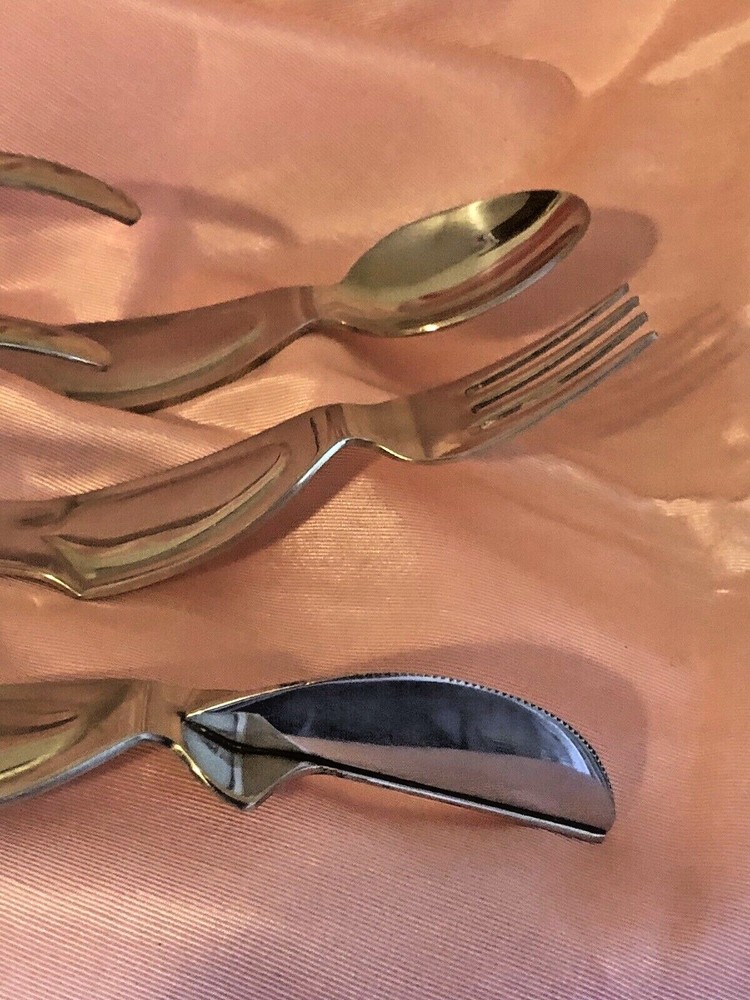 Curvware Knife Fork Spoon Silverware 18/10 Stainless Italy