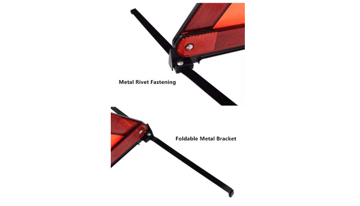 Triangle Warning Sign Reflector Roadside Reflective Emergency Car Kit Foldable 3