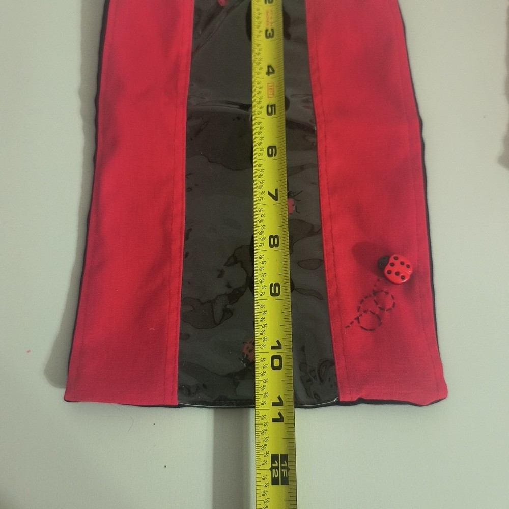 LadyBug Drawstring Bag Pouch Handmade Set Of 2