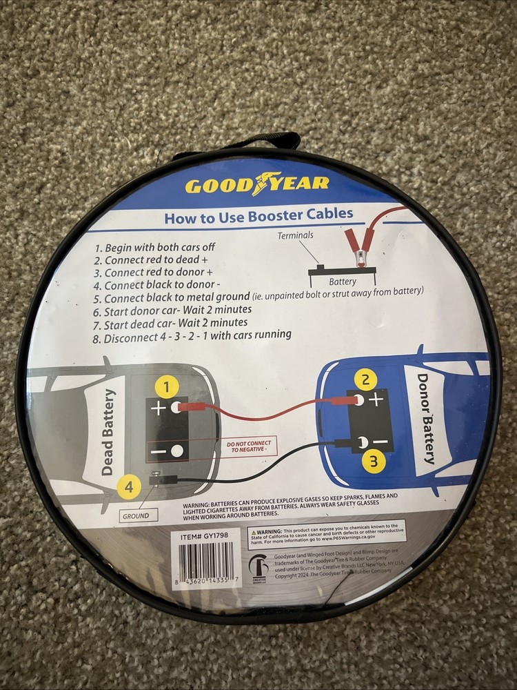 Goodyear Jumper Cables - 12ft