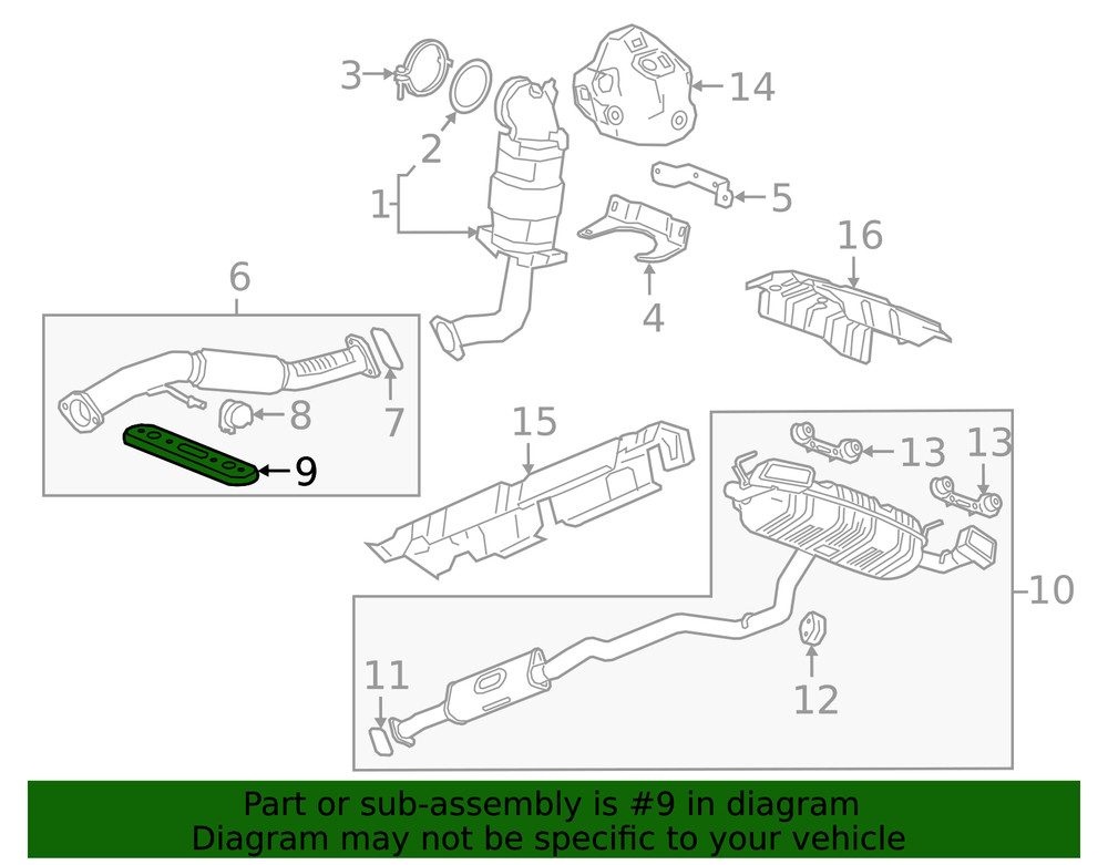 Genuine GM Front Pipe Bracket 84134016