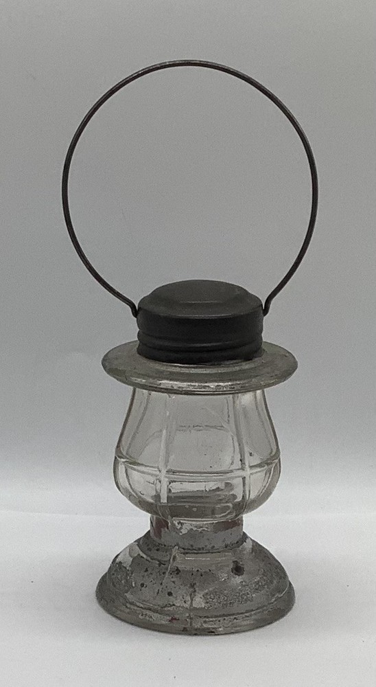 Vintage Glass Railroad Lantern Candy Container