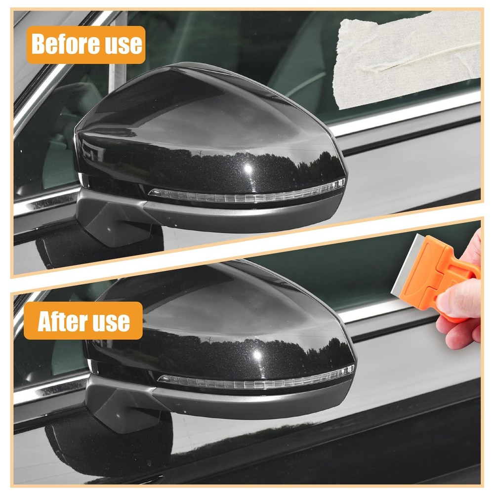 ISDVBUY 2 Sets Razor Blade Scrapers, Plastic Scraper Tool Extra 10 Plastic...