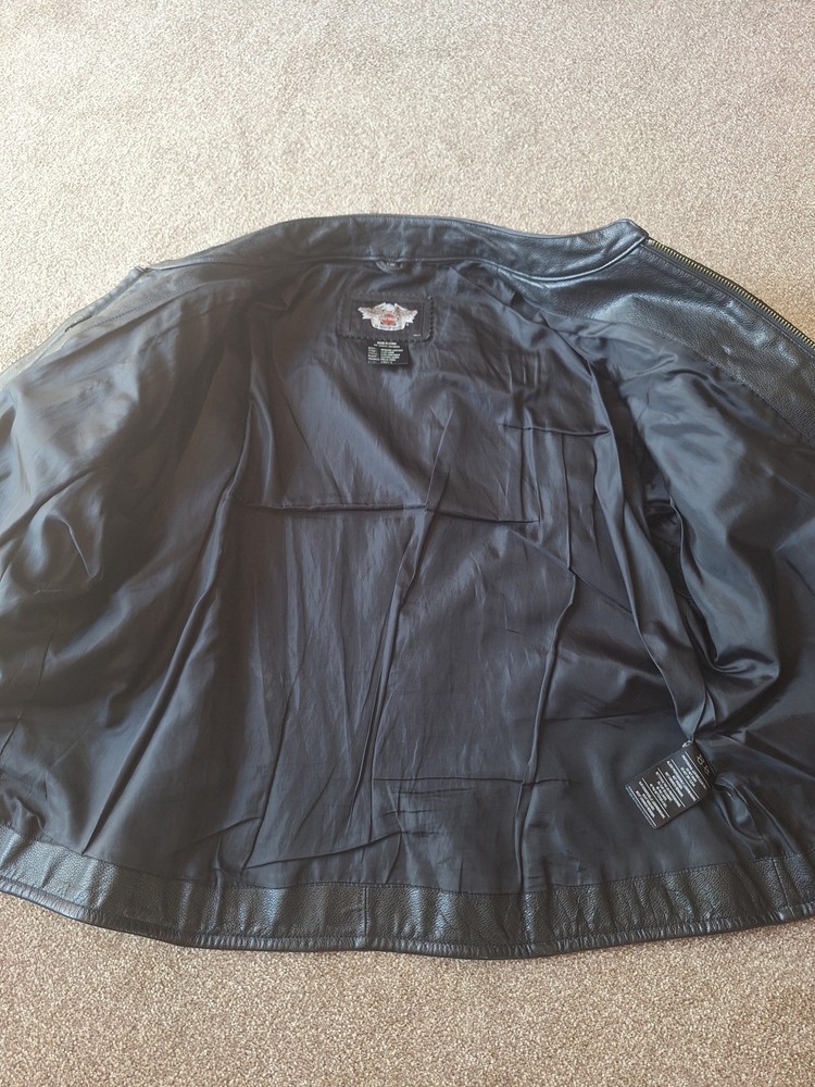 Harley Davidson motorcycle leather jacket size L (1W)