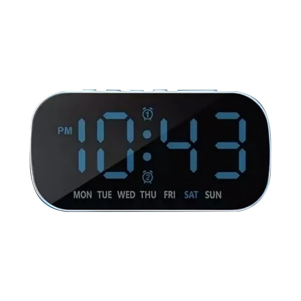 White Large LED Display Electric Digital Alarm Clock With Snooze Function