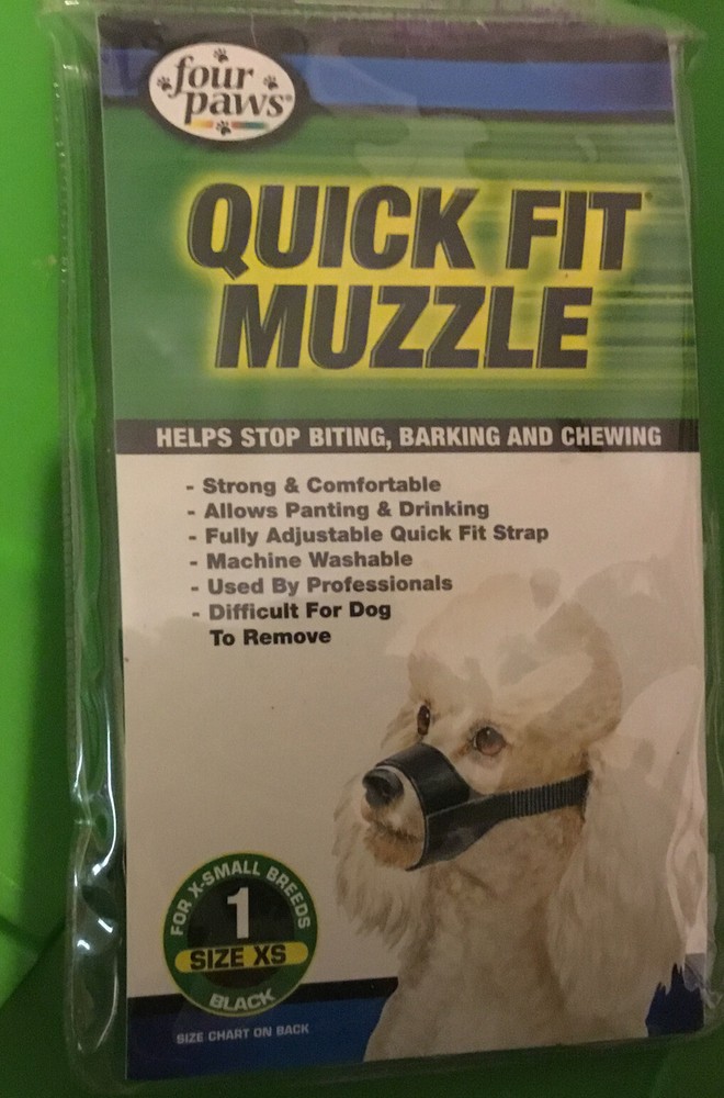 Four Paws Quick Fit Dog Muzzle, Black, Size XL, Adjustable