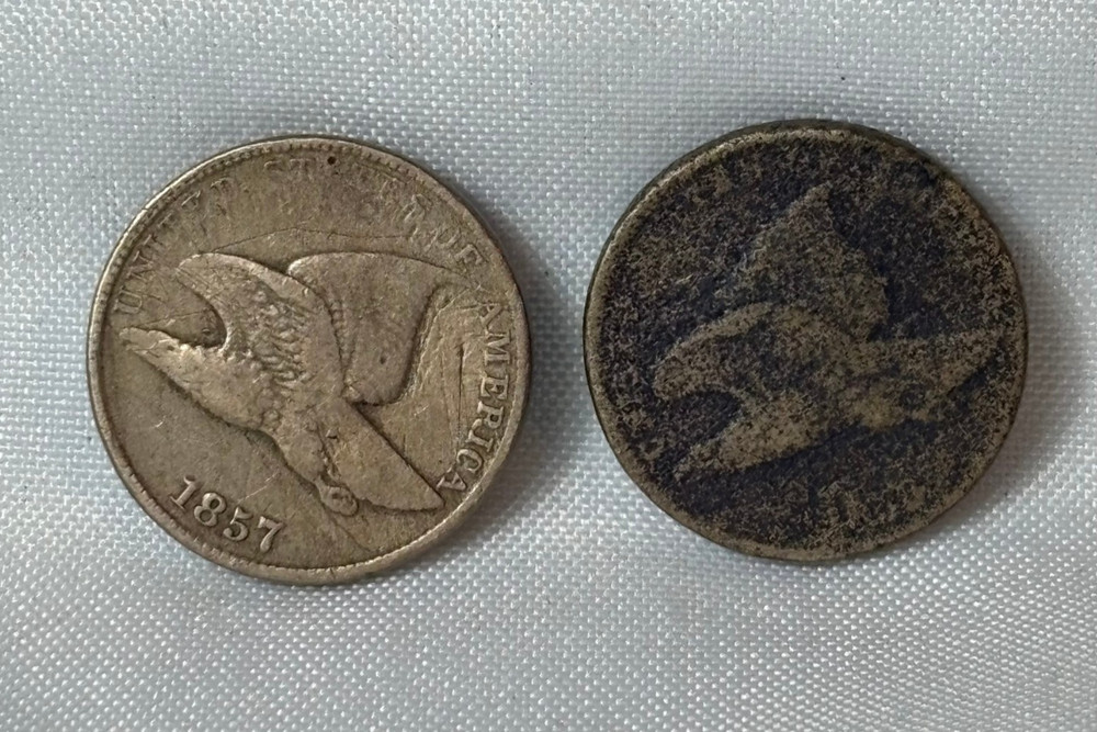 1857 & 1858 Flying Eagle Cents