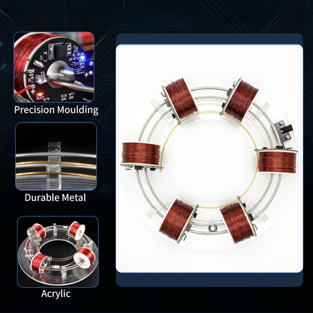 High-Tech Electromagnetic Coil Accelerator STEM Toy & Physics Experiment Kit