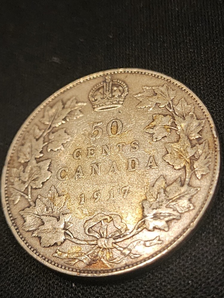 1917 Canada 50 Cents Silver Coin