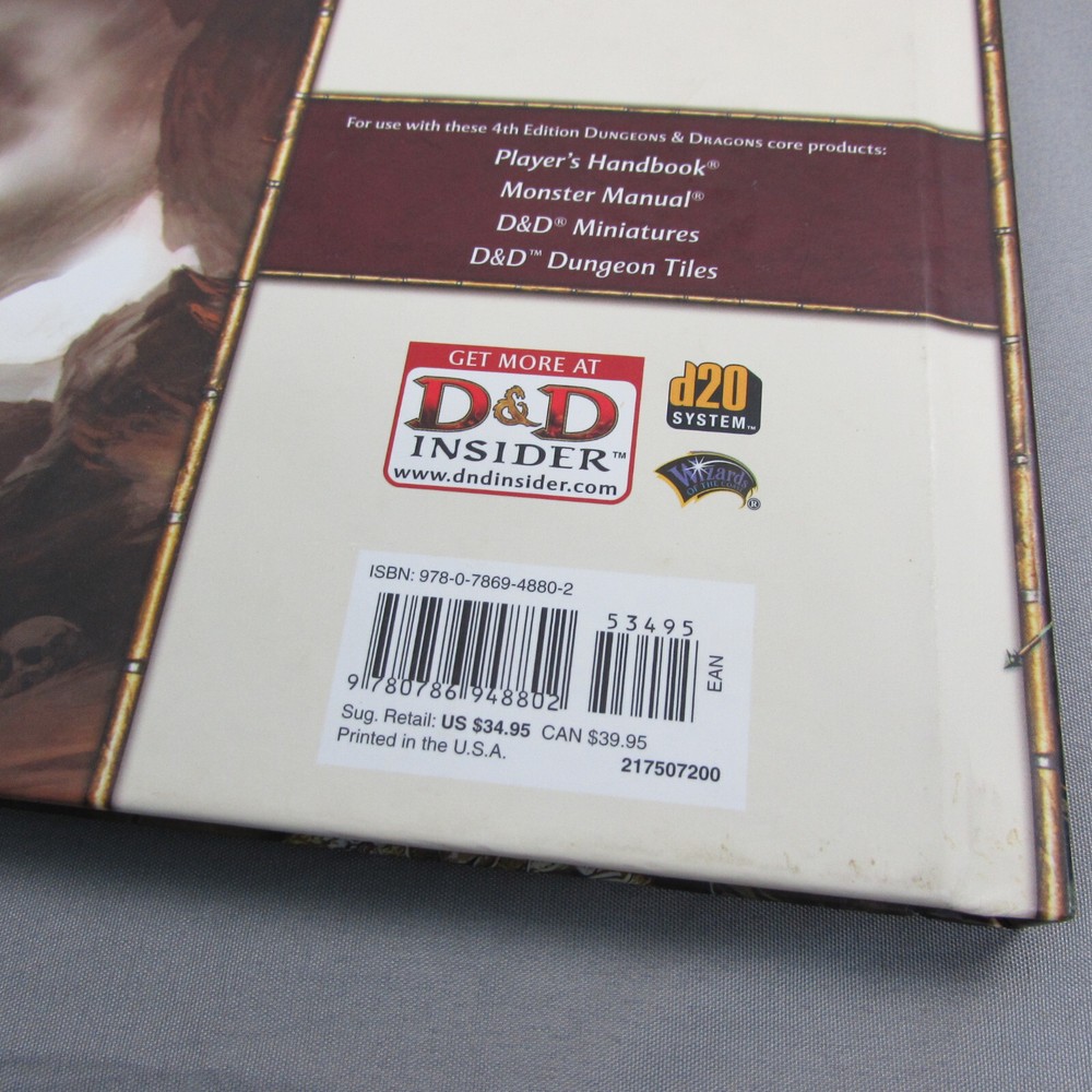 Dungeon Dragons 4th Edition Master's Guide Roleplaying Game Core Rules Book