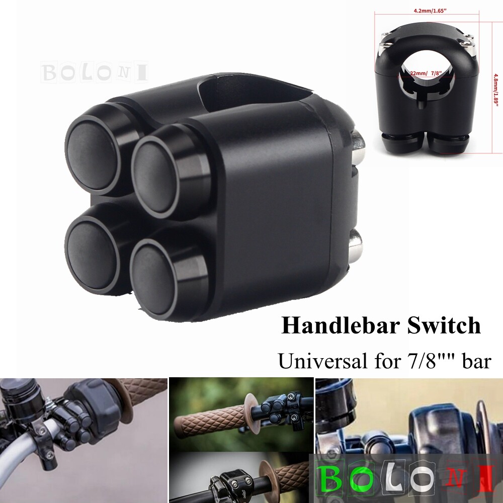 Motorcycle Push Button Controller (Momentary Switch) For Bobber 7/8" Bar