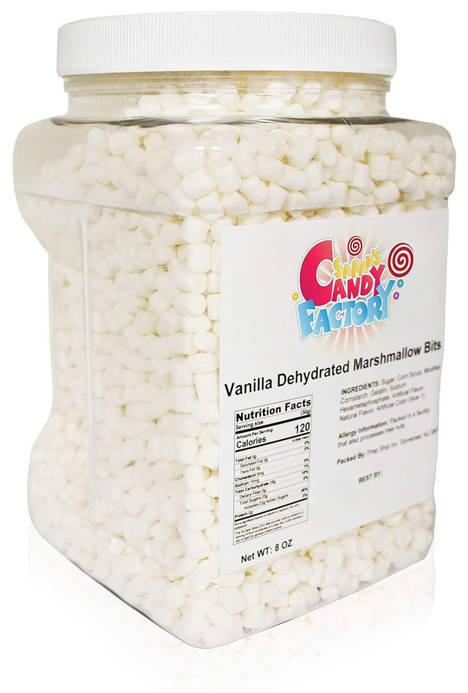 Vanilla Mini Dehydrated Marshmallow Bits in Jar, 8 Oz