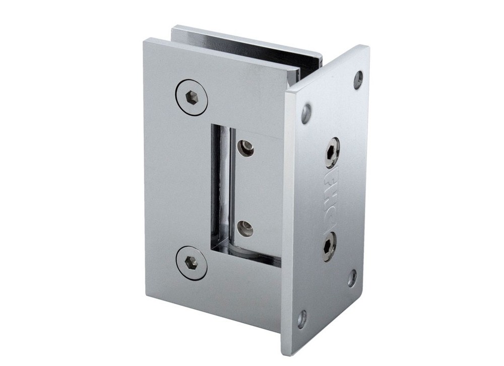 FHC Glendale Adjustable Wall Mount Hinge, Solid Brass, Polished Chrome Finish