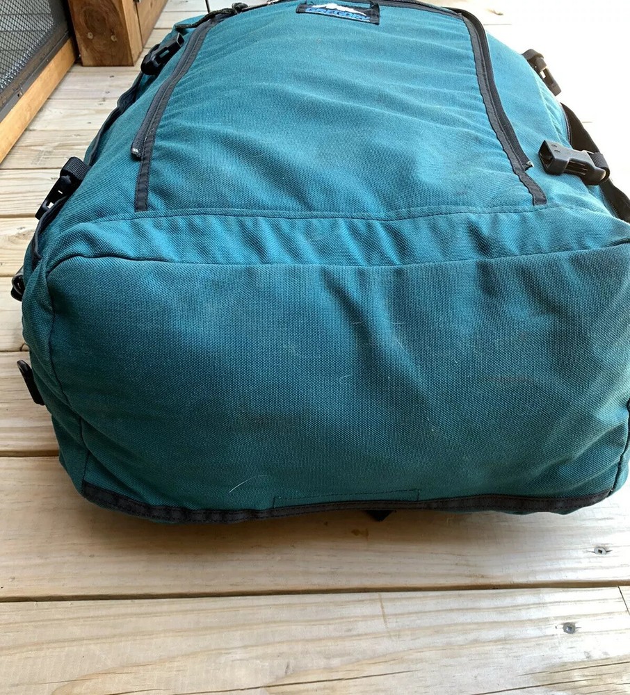Vintage Gregory Backpack/ Duffle Bag Green Large Leather Handle