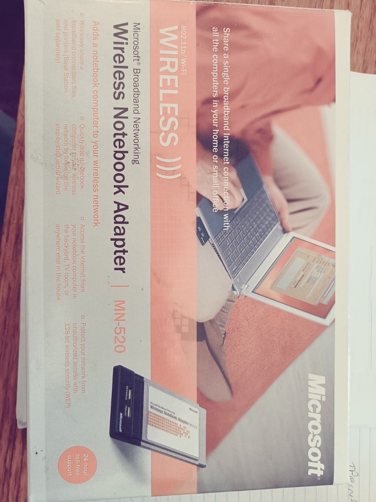 microsoft Wireless - Notebook Adapter MN-520 Used