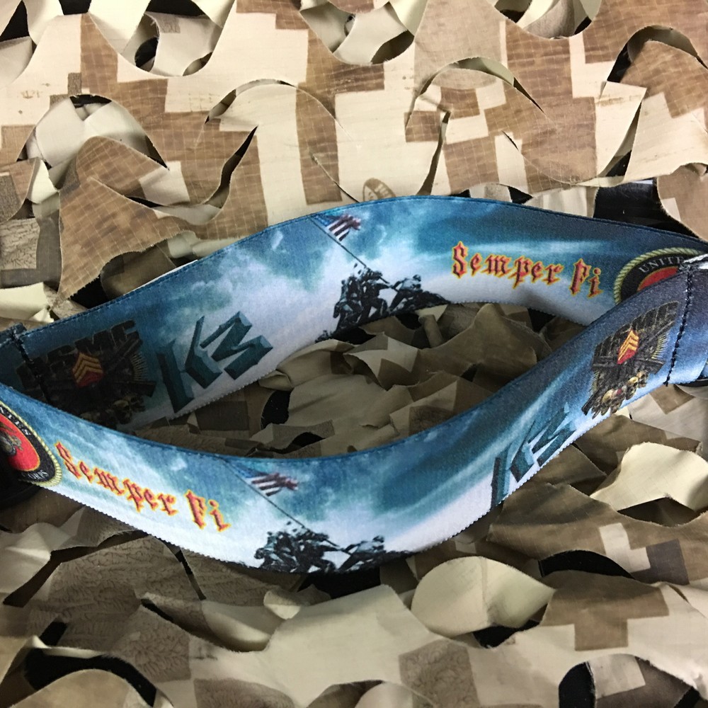 NEW KM Paintball Universal Mask Goggle Strap - 09 USMC Flag