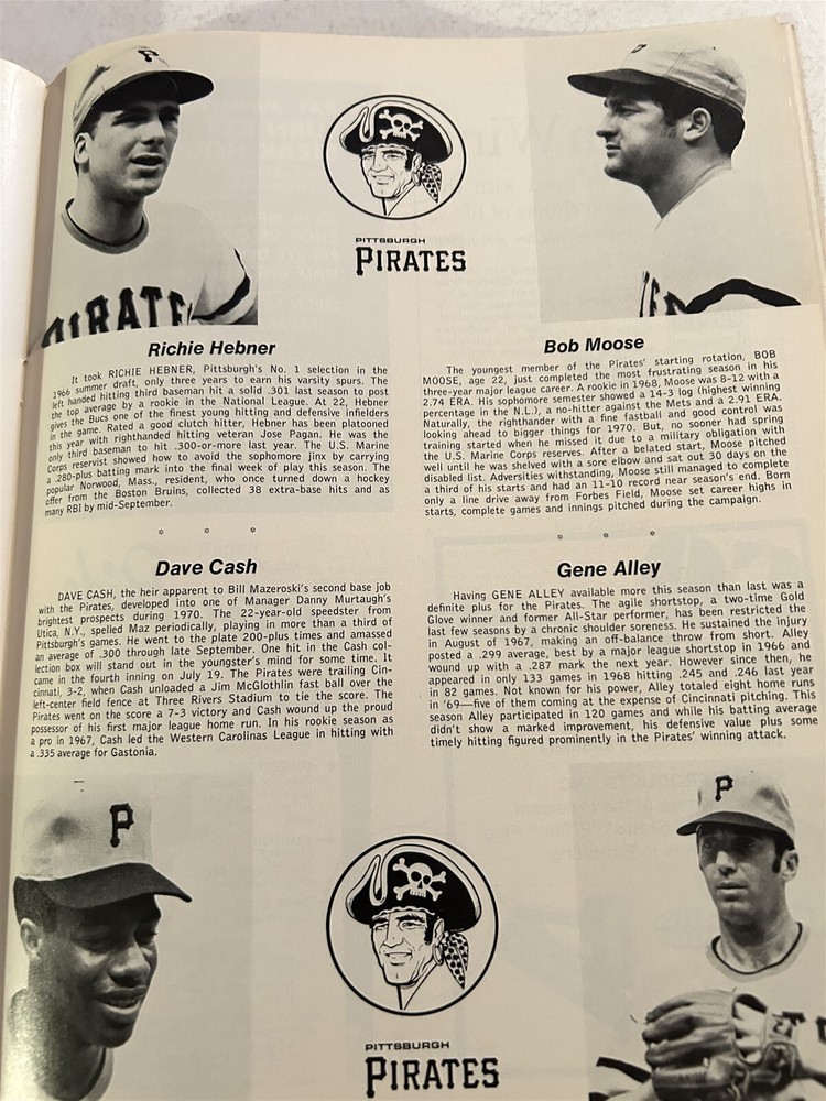 1970 CINCINNATI REDS vs PITTSBURGH PIRATES NLCS Program STARGELL Rose CLEMENTE